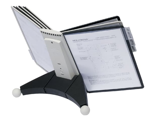 Bureaustandaard Durable 5632 Sherpa met 10-tassen zwart/grijs