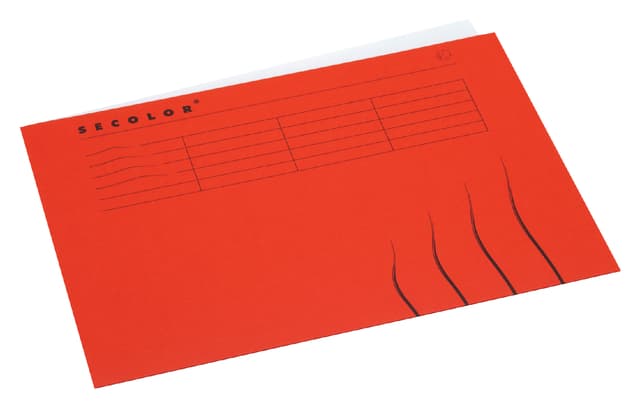 Vouwmap Secolor A4 100% gerecycled karton 250gr rood