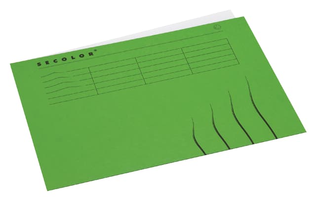 Vouwmap Secolor A4 100% gerecycled karton 250gr groen