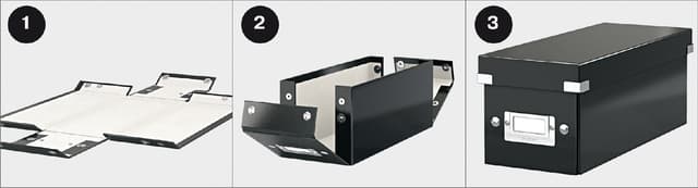 Opbergdoos Leitz Click & Store WOW middel gerecycled karton 281x200x370mm zwart 2
