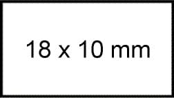Prijsetiket 10x18mm Sato PB1 afneembaar wit