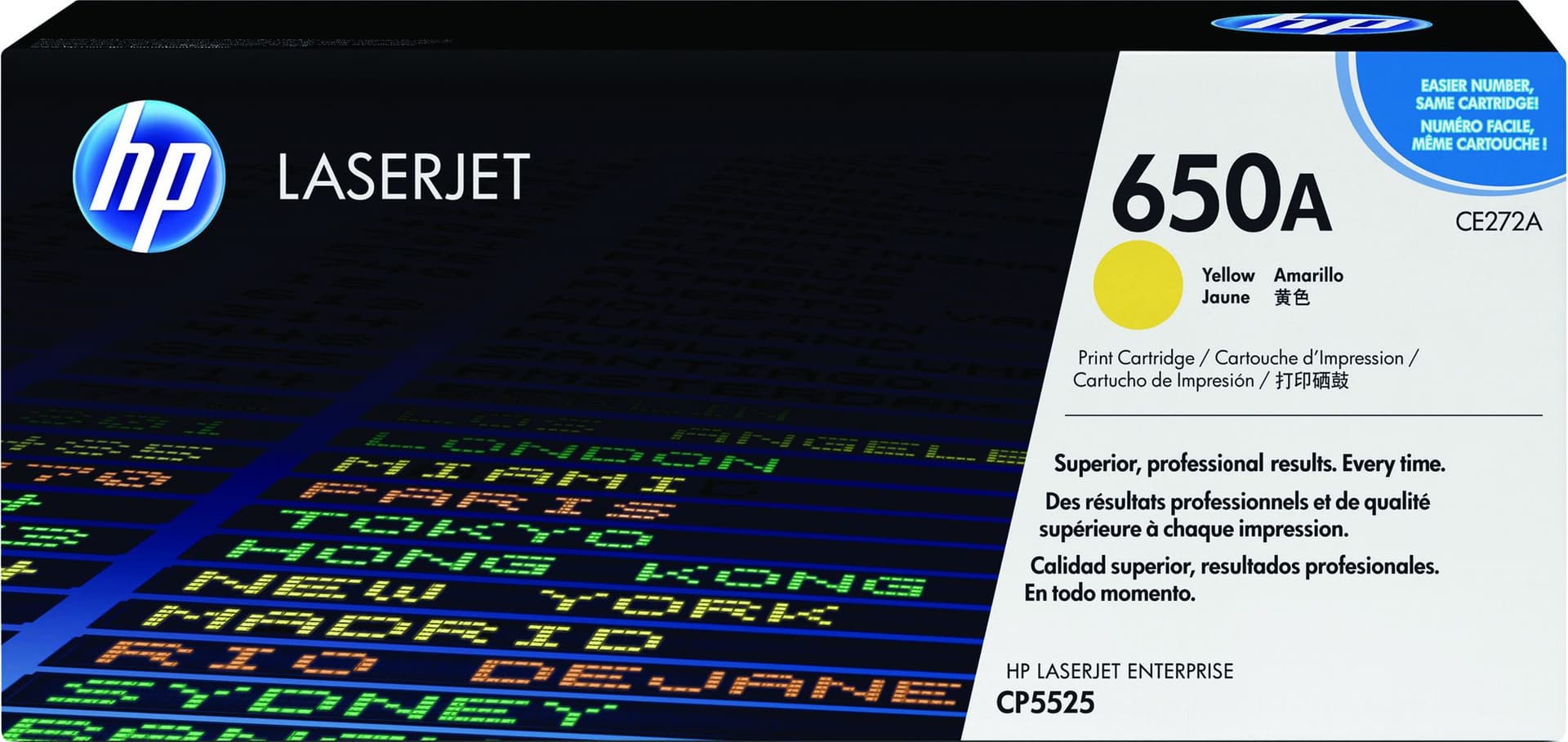 Tonercartridge HP CE272A 650A geel