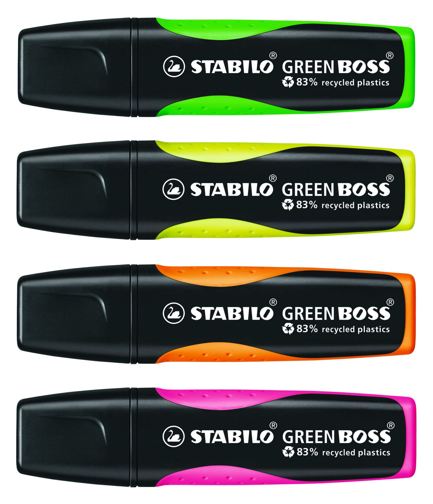 Markeerstift STABILO GREEN BOSS 6070/4 assorti etui à 4 stuks 2