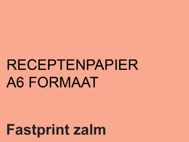 Receptpapier Fastprint A6 80gr zalm 2000 vel