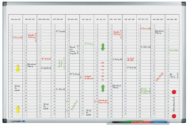 Planbord Legamaster premium jaarplanner verticaal 60x90cm
