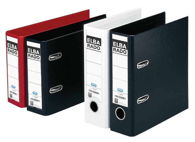 Ordner Elba Rado Plast A5 staand 75mm pvc zwart 2