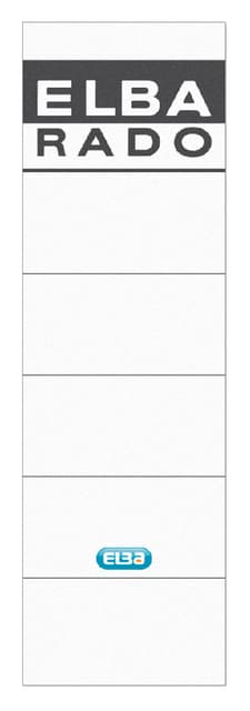 Rugetiket Elba breed 59x190mm zelfklevend wit/grijs 10 stuks