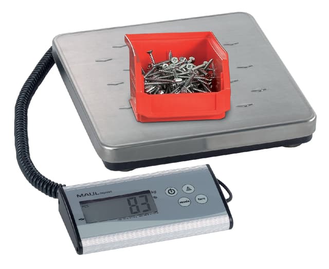 Pakketweger MAUL Cargo 120kg metalen plateau 27x27cm +9V batterij zilver 2