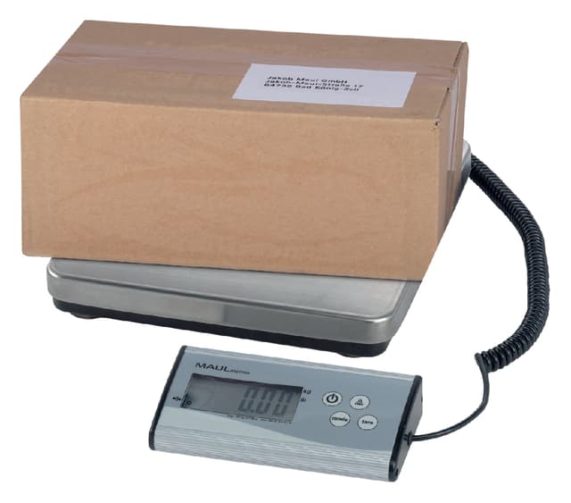 Pakketweger MAUL Cargo 120kg metalen plateau 27x27cm +9V batterij zilver 3