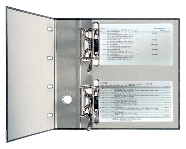 Ordner Leitz 1092 giro-bank met dubbele mechaniek 75mm karton A4 zwart