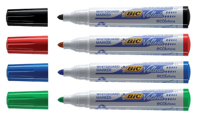 Whiteboardmarker Bic Velleda 1701 rond large assorti doos à 4 stuks 2