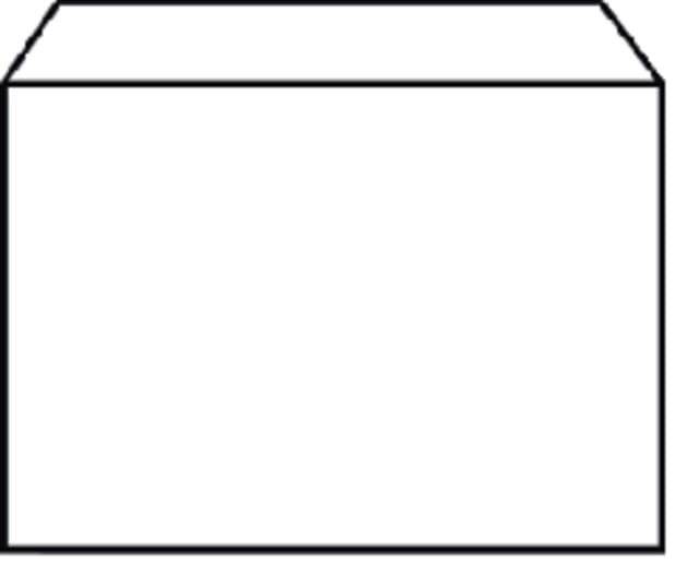 Envelop Quantore bank C6 114x162mm wit 25 stuks 2