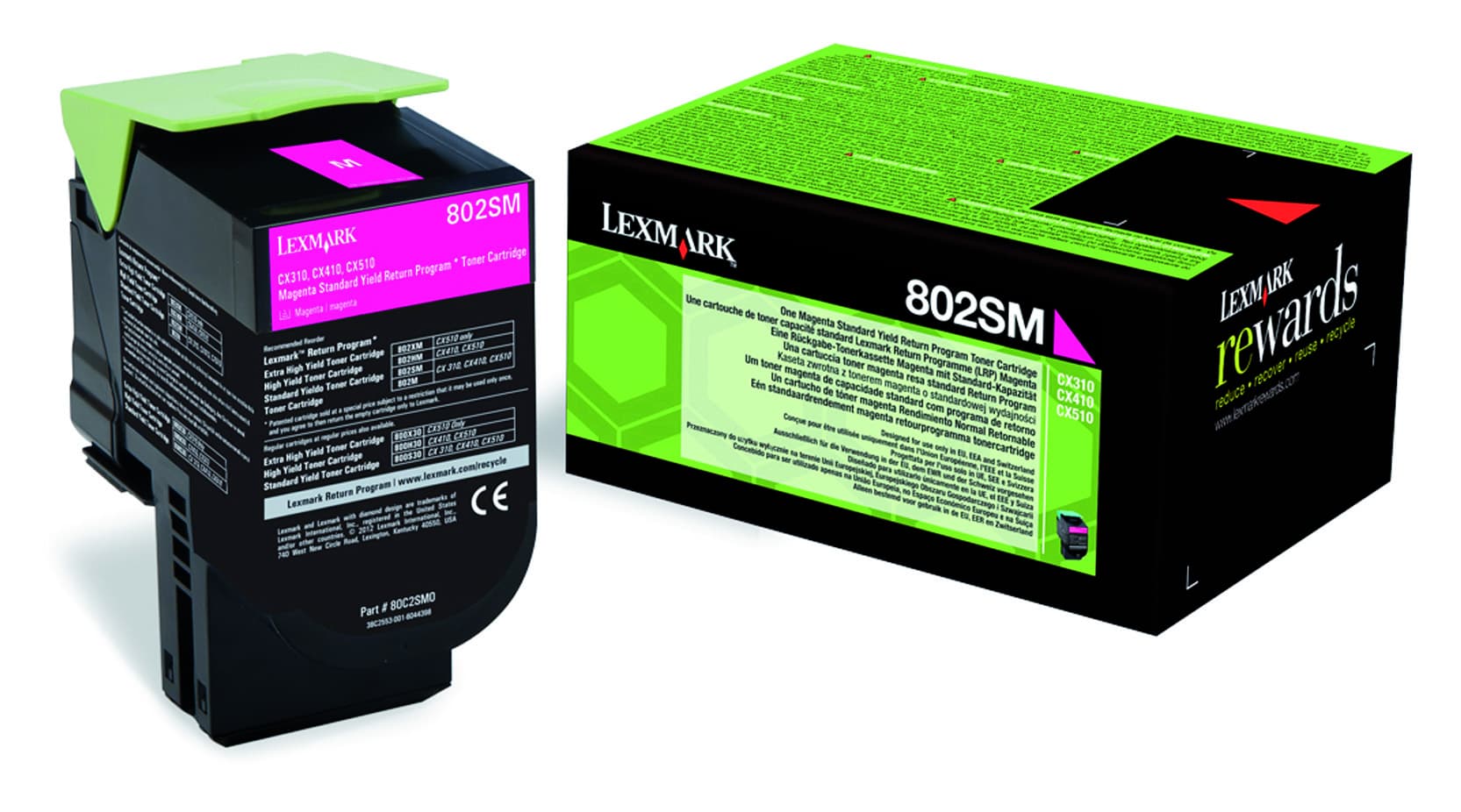 Tonercartridge Lexmark 80C2SM0 prebate rood