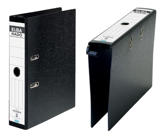 Hangordner Elba Rado 75mm karton zwart gewolkt 2