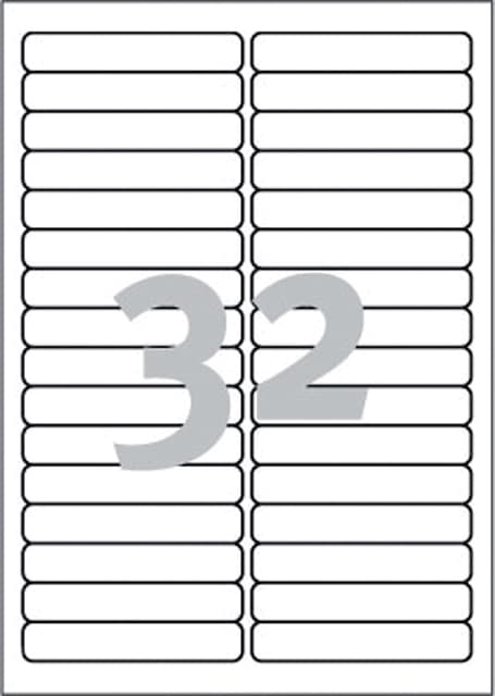 Etiket Avery L6031REV-25 96x16.9mm afneembaar wit 800 stuks 2