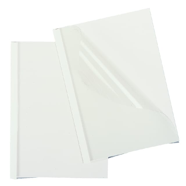 Thermische omslag GBC A4 4mm transparant/wit 100 stuks 2