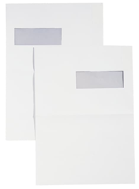 Envelop Hermes akte C4 229x324mm venster rechts 4x11cm zelfklevend wit doos à 250 stuks 2