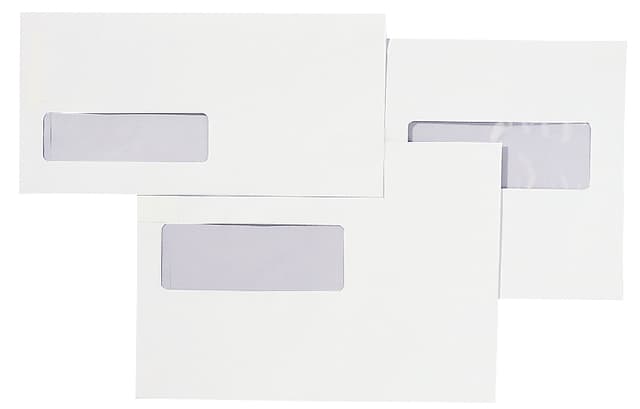 Envelop Quantore 110x220mm venster 3x10cm links zelfklevend 25 stuks 3