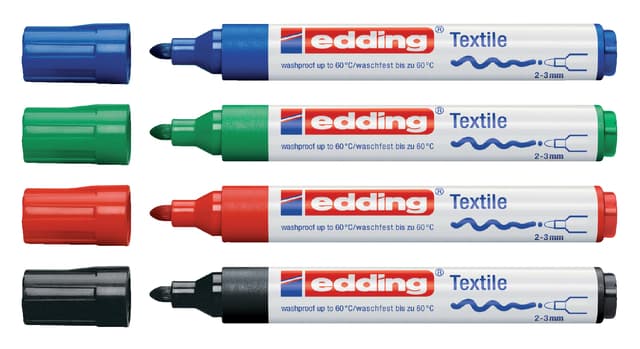 Textielmarker edding 4500 rond 2-3mm blauw 3