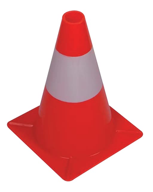 Afbakeningskegel 30cm rood wit 2