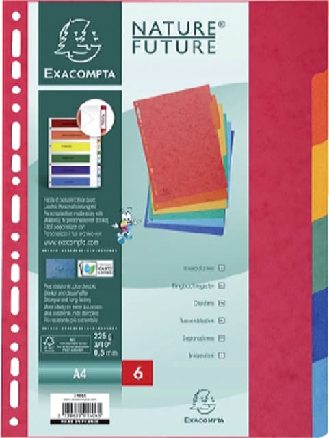 Tabbladen Exacompta 225x297mm 11-gaats 6-delig glanskarton 2