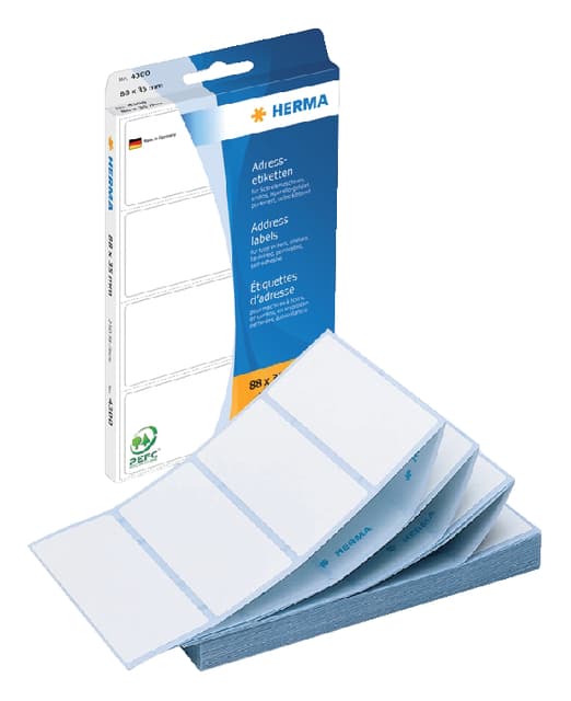 Etiket HERMA adres 4300 88x35mm zig-zag 250 stuks 2
