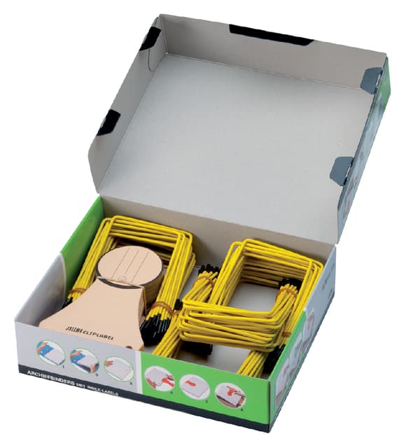 Archiefbinder JalemaClip Pli-fix geel 100 stuks 2