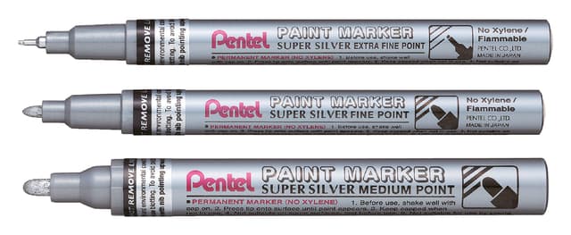 viltstift Pentel MFP10 rond 0.7mm zilver 2
