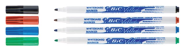 Whiteboardmarker Bic Velleda 1721 rond fijn assorti set à 4 stuks 2