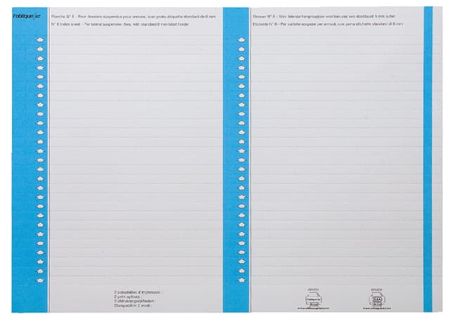 Ruiterstrook Elba Nr 8 138x6mm lateraal blauw 10 vel