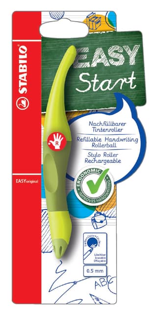 Rollerpen STABILO Easyoriginal rechtshandig limoen/groen blister