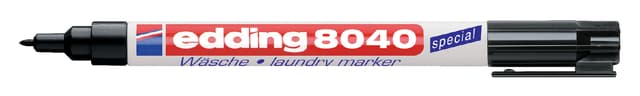 Wasgoedmarker edding 8040 rond 1mm zwart in blister 2