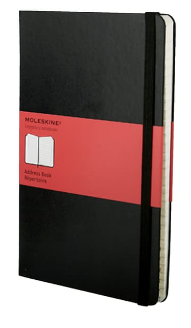 Adresboek Moleskine pocket 90x140mm hard cover zwart 2