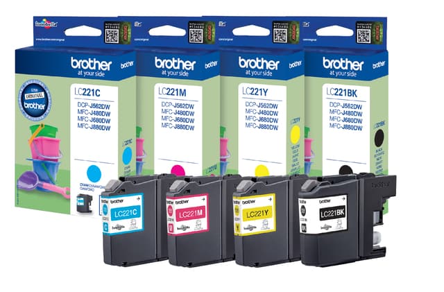 Inktcartridge Brother LC-221Y geel 2