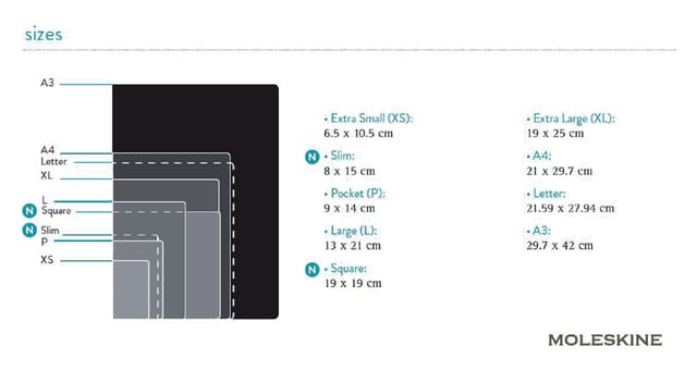 Notitieboek Moleskine large 130x210mm lijn hard cover zwart 5