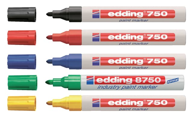 Paintmarker edding 750 op oliebasis 2-4mm rood 2