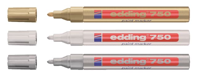 Paintmarker edding 750 op oliebasis 2-4mm wit 2