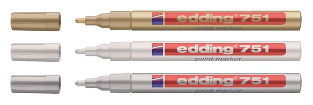 Paintmarker edding 751 op oliebasis 1-2mm goud 2
