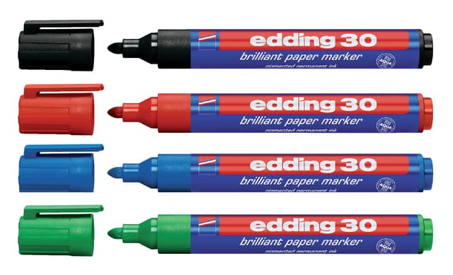Viltstift edding 30 brilliant rond 1.5-3mm zwart 2