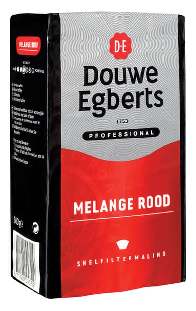 Koffie Douwe Egberts snelfiltermaling Melange Rood 500gr 3