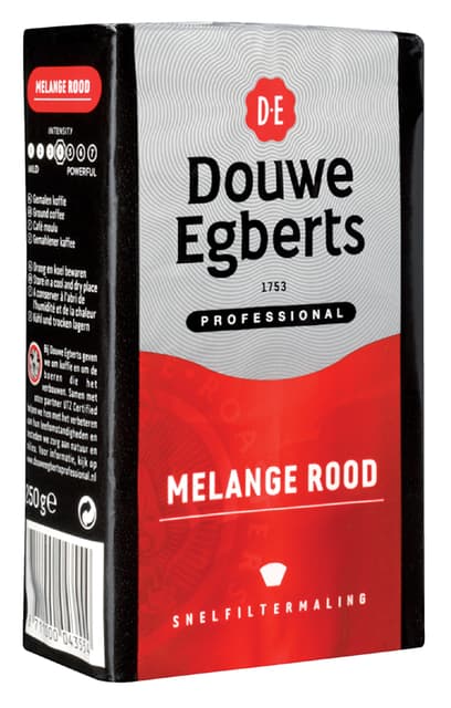 Koffie Douwe Egberts snelfiltermaling Melange Rood 250gr 3