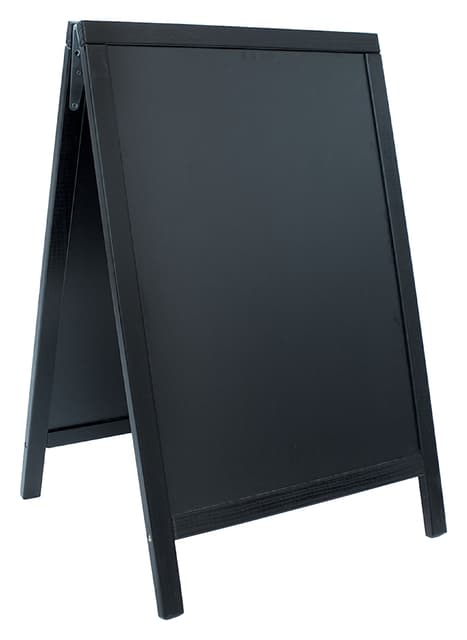 Stoepbord Securit 550x850x30mm zwart hout