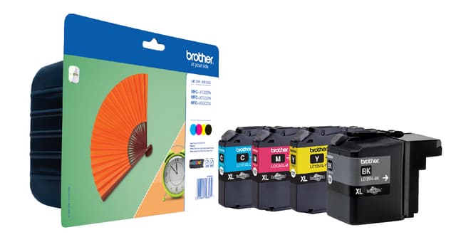 Inktcartridge Brother LC-129XLVALBP zwart + 3 kleuren 2