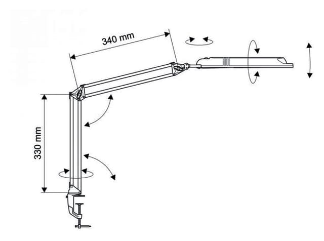 Bureaulamp MAUL Atlantic LED tafelklem zwart 2