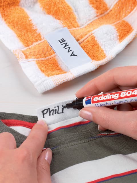 Wasgoedmarker edding 8040 rond 1mm zwart in blister 3