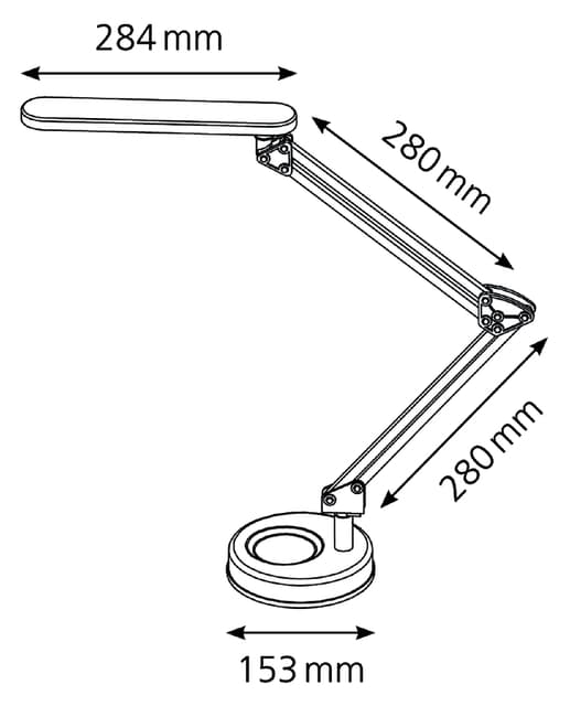Bureaulamp Hansa led 4 stars zwart 2