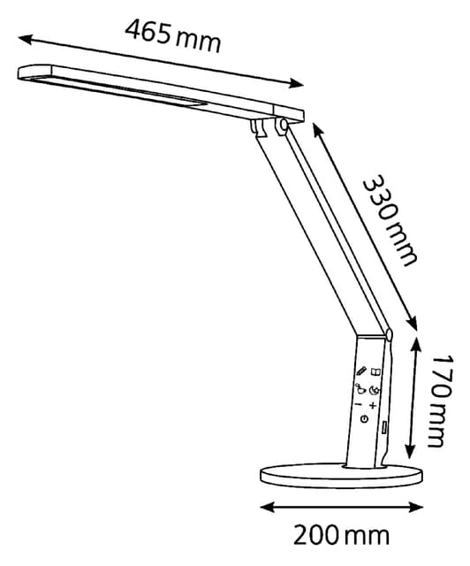 Bureaulamp Hansa led Vario Plus antraciet 2