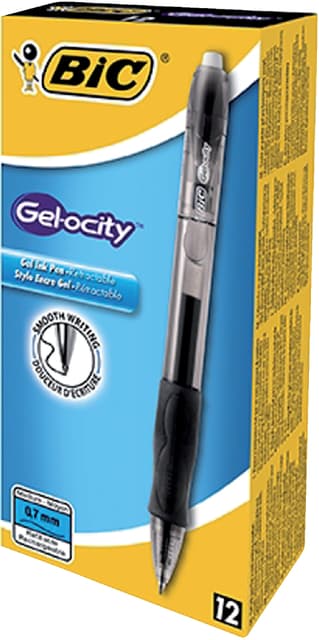 Gelschrijver Bic Gel-ocity medium zwart 3