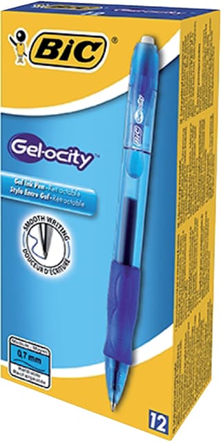 Gelschrijver Bic Gel-ocity medium blauw 2