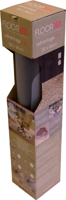 Stoelmat Floortex PVC 120x90cm voor harde vloeren retailpak 4